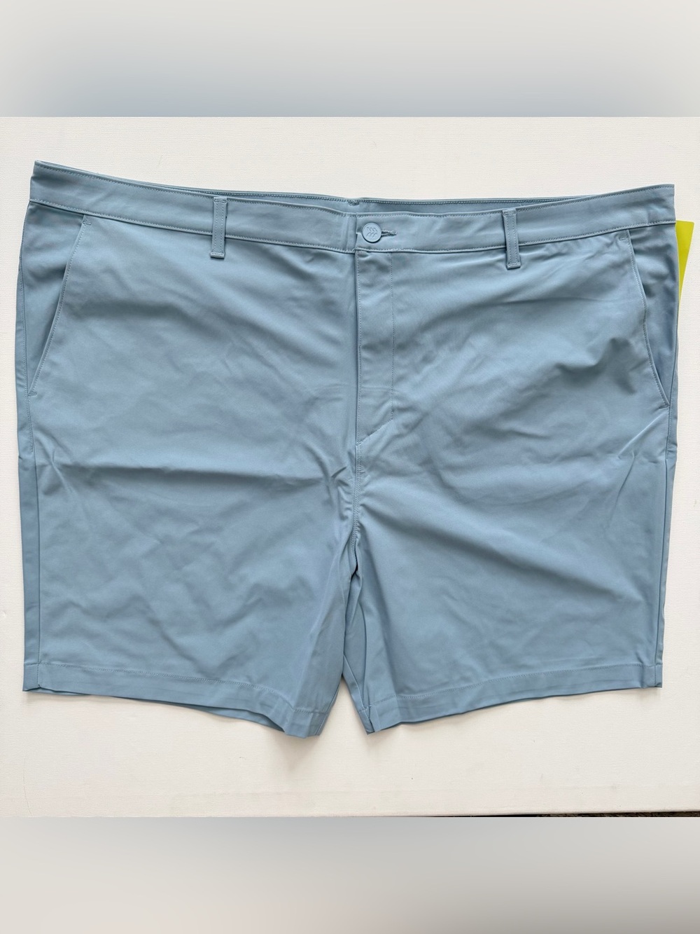 all in motion Men's Light Blue Flat-Front Performance Shorts Size 50